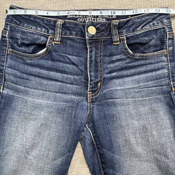 American Eagle Outfitters Size 6 Hi-Rise Jegging Super Stretch Reg Blue Denim - Picture 7 of 12